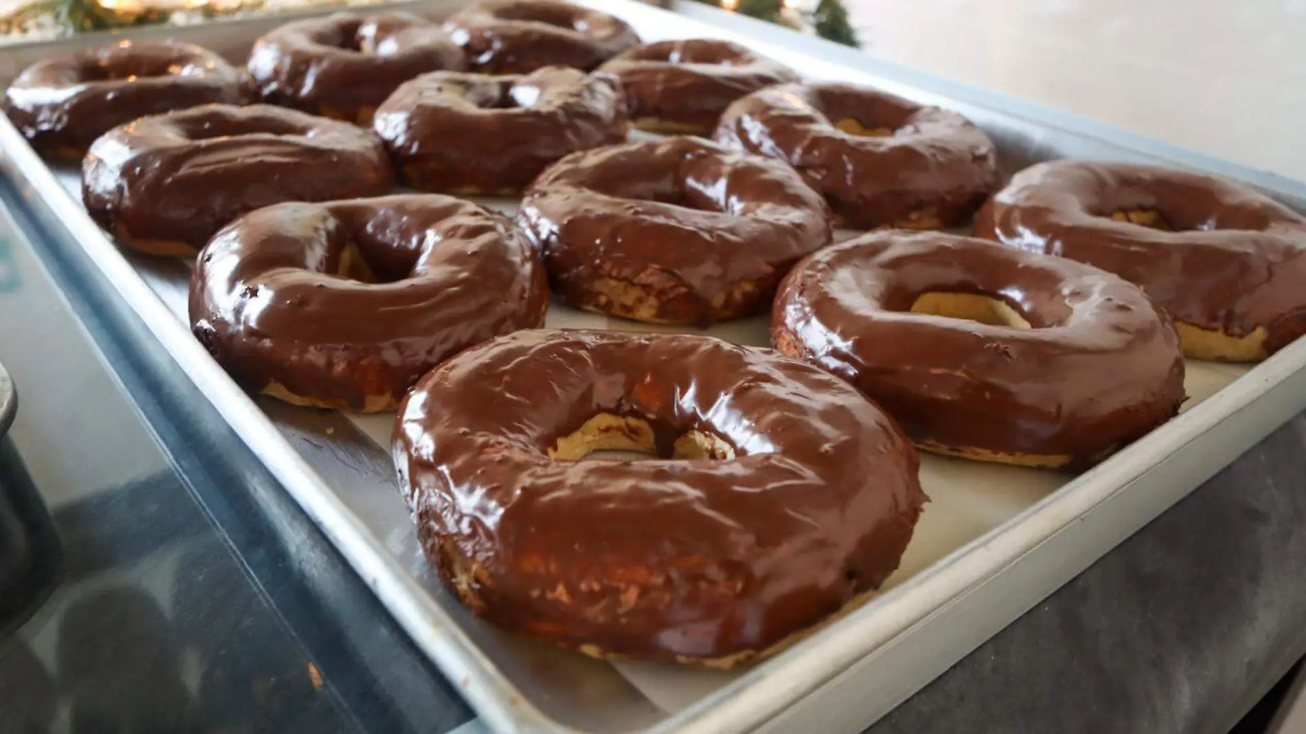 Donas horneadas con delicioso chocolate